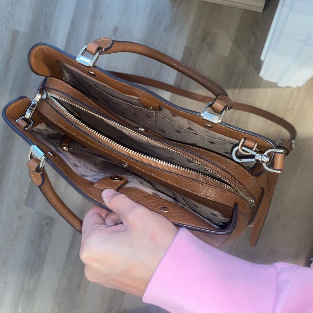 Kate Spade Brown Leather Purse with long and short straps - Picture 7 of 8